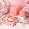 Reversible Christmas Wrapping Paper - Mini Roll - 17 Inch x 33 Feet - Santa Claus Wrapping Paper and Solid Rose Gold Design with Metallic Foil Shine for Chrsitmas, Holiday, Party